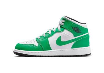 バスケットシューズ バッシュ スニーカー   ジョーダン Jordan Air Jordan 1 Mid GS  GS Whi