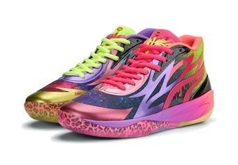 バスケットシューズ バッシュ ラメロボール プーマ Puma MB.02 Be You Purple/Multi