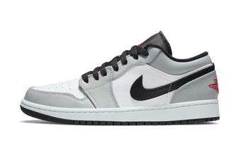 バスケットシューズ バッシュ スニーカー   ジョーダン Jordan Air Jordan 1 Low  Grey/Red/