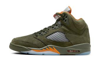 バスケットシューズ バッシュ スニーカー   ジョーダン Jordan Air Jordan 5 Retro  Army Ol