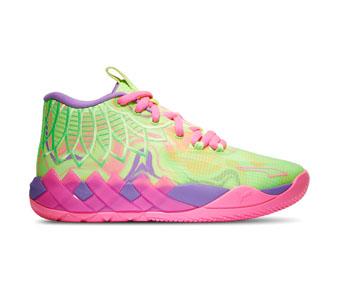 バスケットシューズ バッシュ  ラメロボール  プーマ Puma MB.01 GS　Inverse Toxic GS Pink
