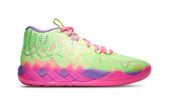 バスケットシューズ バッシュ  ラメロボール  プーマ Puma MB.01 Inverse Toxic Pink/Green
