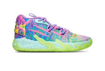 バスケットシューズ バッシュ  ラメロボール  プーマ Puma MB.03 GS Be You GS Green/Purpl