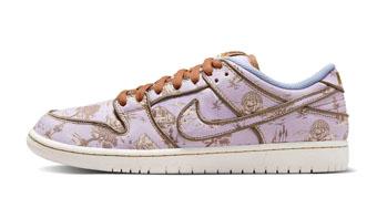 シューズ スニーカー  トワレ  ナイキ Nike SB Dunk Low Pro  PRM Toile Pink/Brown