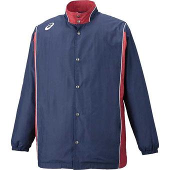 バスケットジャケット ウェア  秋冬物 アシックス Asics Warm Up Jacket Navy/Red   ランニングの通販は 6,390円