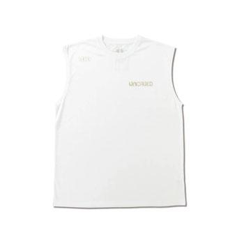 バスケットTシャツ ウェア   アクター AKTR UNCAGED SLEEVELESS SPORTS TEE WHITE