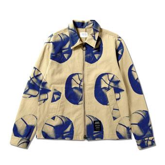 バスケットジャケット ウェア 秋冬物 アクター AKTR B.B. DOT ZIP UP WORK JACKET BEIGE