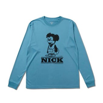 バスケットロング　Tシャツ ウェア   アクター AKTR CARTOON NICK L/S SPORTS TEE BLUEバスケットボールウェア