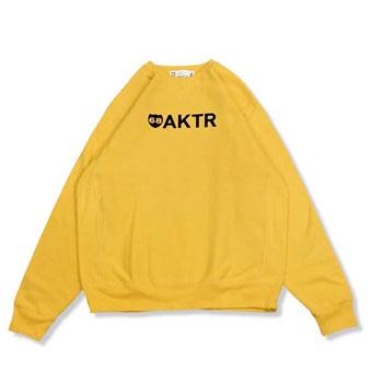 バスケットスウェット ウェア  秋冬物 アクター AKTR 68xAKTR LOGO CREW SWEAT YELLOW