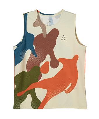 バスケットTシャツ ウェア   アクター AKTR FREE MOTION SLEEVELESS SP SHIRTS ECRU