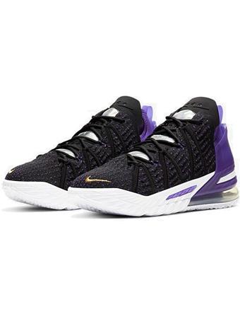 バスケットシューズ バッシュ   ナイキ Nike Lebron 18 GS Lakers GS Black/Metallicの通販は craft.serein.co.uk