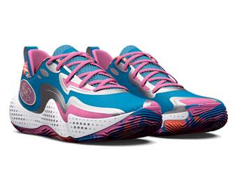 バスケットシューズ バッシュ   アンダーアーマー UnderArmour Spawn 5 Blue / Pink Edg バスケットシューズ バッシュ アンダーアーマー UnderArmour Spawn 5