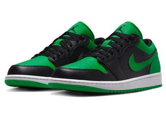 バスケットシューズ バッシュ スニーカー   ジョーダン Jordan Air Jordan 1 Low Black/Luck バスケットシューズ バッシュ スニーカー ジョーダン Jordan Air