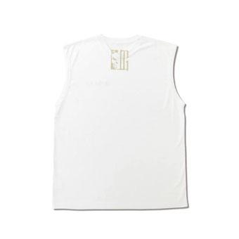バスケットTシャツ ウェア   アクター AKTR UNCAGED SLEEVELESS SPORTS TEE WHITE