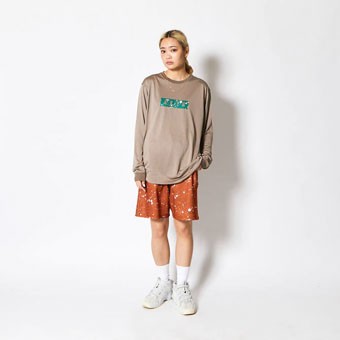 バスケットロング Tシャツ ウェア アクター AKTR SPLASH BOX LOGO L/S