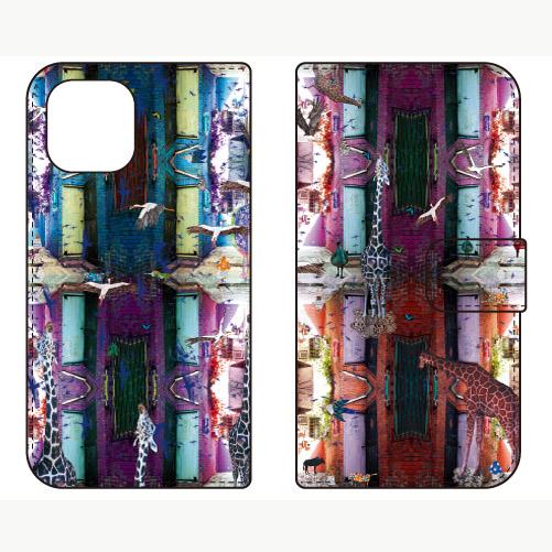 手帳型スマホケース monikotoデザイン おとづれ (受注生産) iPhone 12