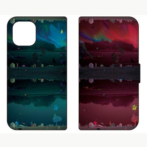 手帳型スマホケース monikotoデザイン 産声 (受注生産) iPhone 12