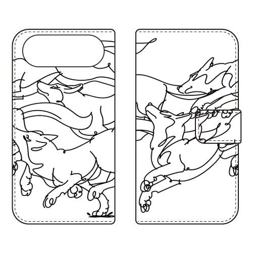 手帳型スマホケース Yohei Takahashi 「Wolvesline」 （受注生産）SECOND SKIN iPhone Air