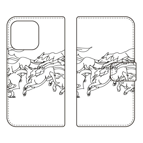 手帳型スマートフォンケース Yohei Takahashi 「Wolvesribbon」 / for iPhone 13 Pro Max/Apple SECOND SKIN iphone13promax ケース カバー アイフォーン13プロマックス ケース カバー アイフォン 13 送料無料