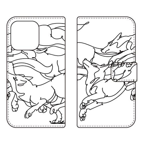 手帳型スマホケース Yohei Takahashi 「Wolvesline」 （受注生産）SECOND SKIN iPhone 13 Pro