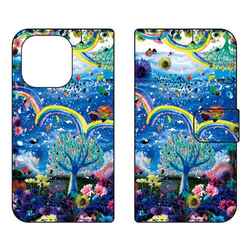 手帳型スマホケース monikotoデザイン 祝福の花園 (受注生産) iPhone 16 Pro