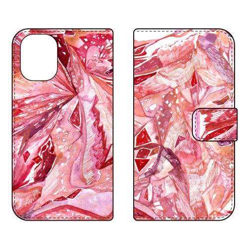 手帳型スマホケース Saqui Hotate 「hibana」 （受注生産）SECOND SKIN iPhone 16 Plus