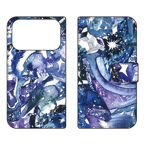 手帳型スマホケース Saqui Hotate 「hoshikuzu」 （受注生産）SECOND SKIN iPhone 17 Pro