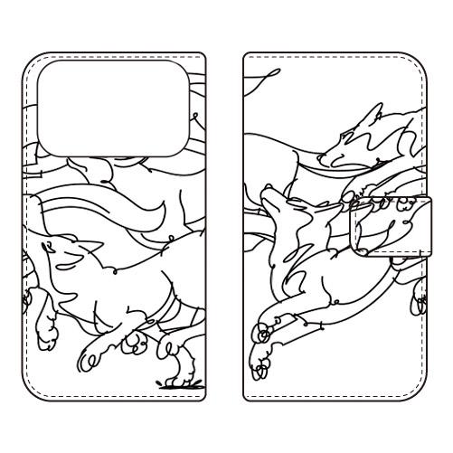 手帳型スマホケース Yohei Takahashi 「Wolvesline」 （受注生産）SECOND SKIN iPhone 17 Pro