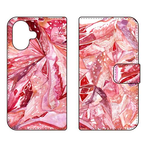 手帳型スマホケース Saqui Hotate 「hibana」 （受注生産）SECOND SKIN iPhone 17