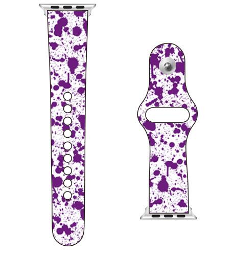 アップルウォッチバンド 38/40mm スプラット ホワイト×パープル（SECOND SKIN）