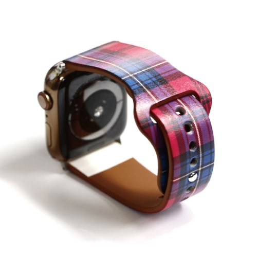 アップルウォッチバンド 42/44mm Moisture Stripe ブルー design by Moisture（SECOND SKIN） スマートウォッチ