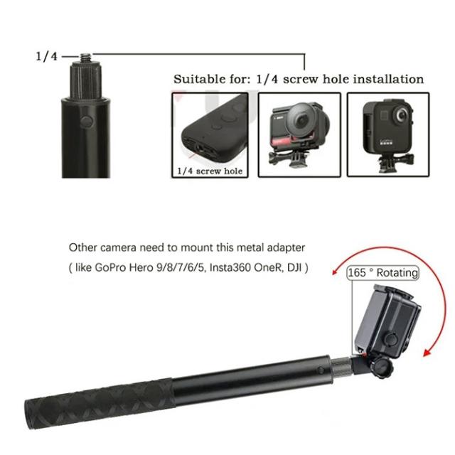 Insta360 DJI GoPro アクセサリー 自撮り棒 3m 自撮り棒 Insta360 3m