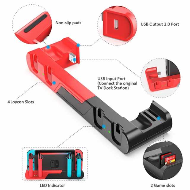 ニンテンドースイッチ 多機能チャージングドック ジョイコン充電