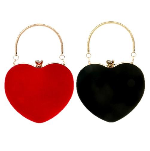 パーティーバッグ バッグ ハート型 レトロ クラッチ 可愛い お呼ばれ 黒 赤 の通販はau Pay マーケット Cocounsecret