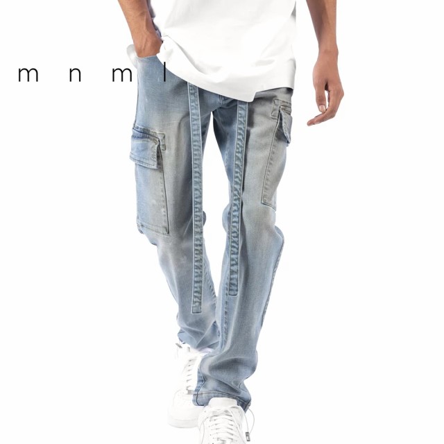 mnml ミニマル DENIM CARGO PANTS BLUE ストレッチ カーゴ デニム パンツ 28/29/30/32/34の通販はau  Wowma! - ablaze-k