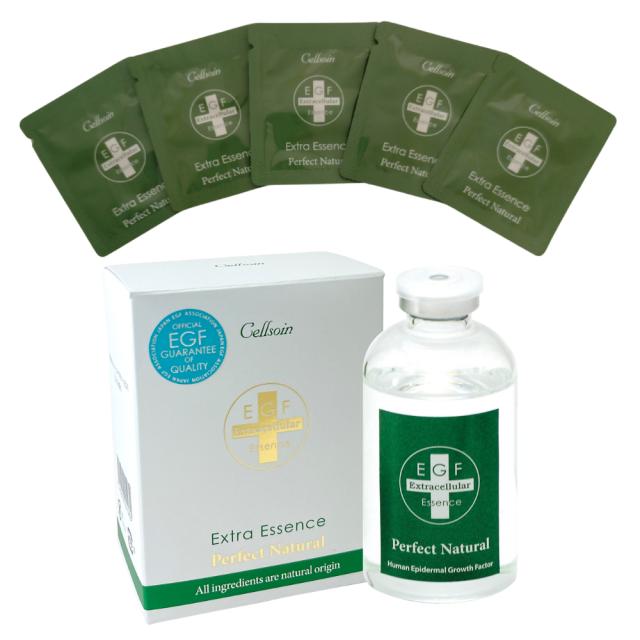 EGF スキンケア 60ml＋分包5枚付きセット BIOLINK 美容液 送料無料 EGFエクストラエッセンスパーフェクトナチュラル ヒアルロン酸 コラーゲン エイジングケア エクストラエッセンス パーフェクトナチュラル