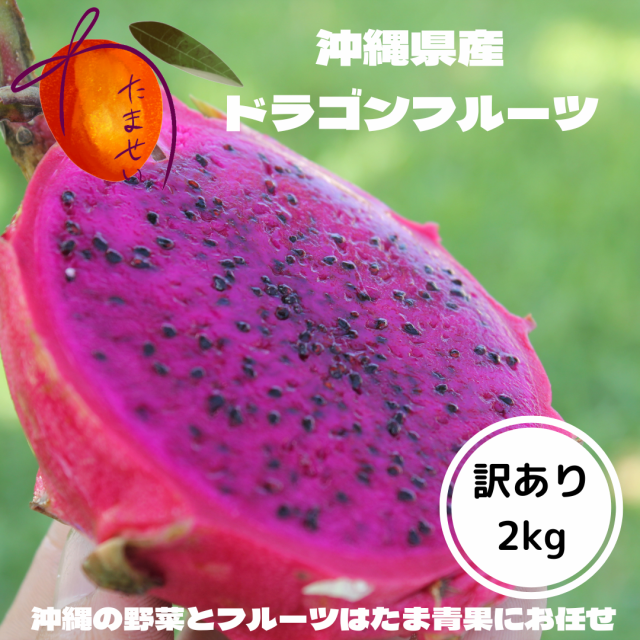 沖縄産★ドラゴンフルーツ4玉(2kg)赤☆クール便☆