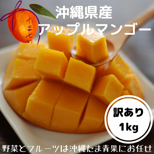 PAY　1kg（2〜4個）☆送料無料☆沖縄県産完熟アップルマンゴー　マーケット－通販サイト　先行ご予約受付中】マンゴー　PAY　マーケット　au　沖縄たま青果　訳あり　マーケット店　au　発送7月初〜8月中旬の通販はau　PAY