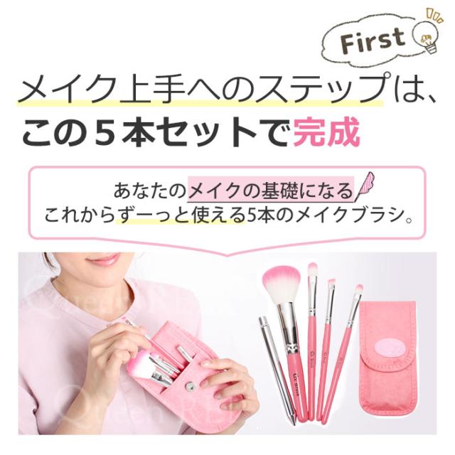 スターターセット メイクブラシセット タクロン 5本セット ポーチ ケース 付 可愛い メイクブラシ 化粧道具 チークブラシ アイシの通販はau Pay マーケット キレイのメイクブラシ ｑｕｅｅｎｒｅｉ