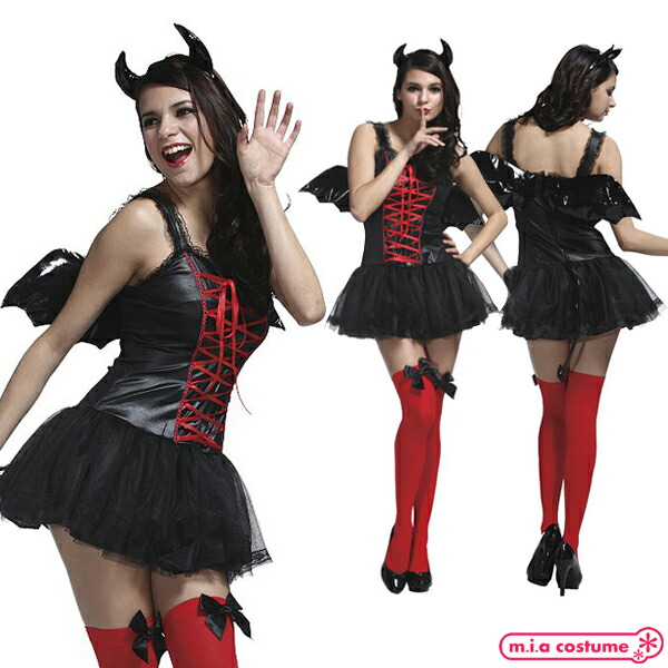 1125D★【送料無料・即納】 マジカルデビル ブラック サイズ：レディース コスプレ衣装 ハロウィン 悪魔