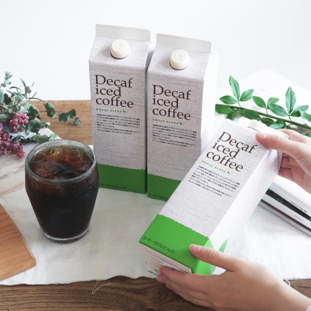 デカフェ アイスコーヒー ハウスブレンド 1,000ml 12本セット [無糖] [送料無料]カフェインレスコーヒー (l)_6