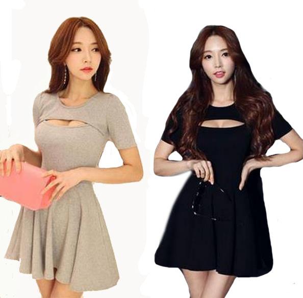 ２色 レディース ワンピース ベアトップ 細身 胸開き 胸開きタートルネック ナイトクラブ服 セクシー ボディコンワンピース ストレッチの通販はau Pay マーケット ｗoop ｗoop First Store