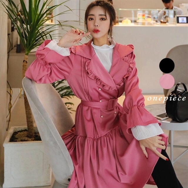 高級感 サテン フリルワンピース 年末 パーティー お呼ばれ フリル ワンピース ドレス ワンピ ミモレ丈 膝丈 ベルテッド Fl の通販はau Pay マーケット Bonyn