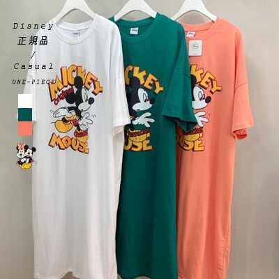 ワンピース ミッキー スポーティー ディズニー ロング Tシャツ 体型カバー 春 夏 部屋着 薄手 ダボダボ ゆったり Ogga0028 の通販はau Pay マーケット Bonyn