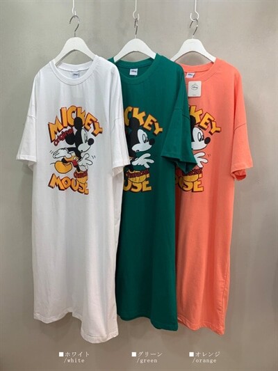 ワンピース ミッキー スポーティー ディズニー ロング Tシャツ 体型カバー 春 夏 部屋着 薄手 ダボダボ ゆったり Ogga0028 の通販はau Pay マーケット Bonyn