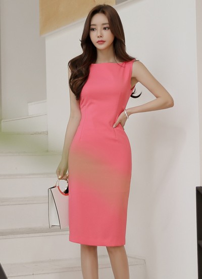 ワンピース ひざ丈 ノースリーブ 代 30代 ピンク 春夏 タイトボートネック 無地 上品 およばれ パーティー カジュアル ボートネック の通販はau Pay マーケット Rinatrad