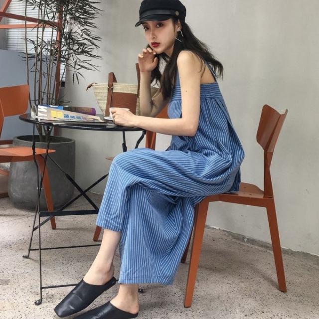 ワンピース シャツワンピース ワイドパンツ ロング丈 ノースリーブ 代 30代 春夏 オルチャン 韓国 カジュアル 体型カバー マタニティ の通販はau Wowma Rinatrad