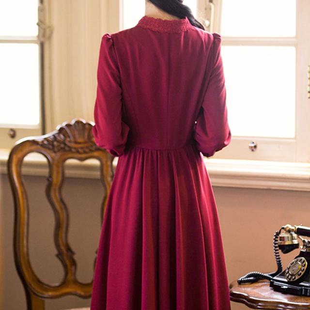 送料無料 レトロワンピース ロング お嬢様ワンピ フレアワンピース ハイウエスト 復古系ワンピース Aラインワンピース 結婚式 の通販はau Pay マーケット Takeoff