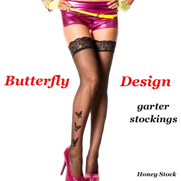 蝶 ガーターストッキング バタフライ オシャレ ファッションの通販はau Pay マーケット Honey Stock