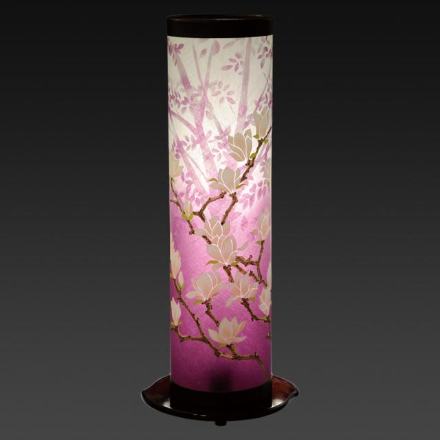 盆提灯 インテリア提灯 和風提灯 回転提灯 夢想花3号 赤紫（No.7415）